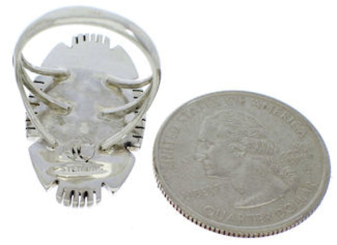 Southwestern Multicolor Sterling Silver Ring Size 8-1/4 TX40768